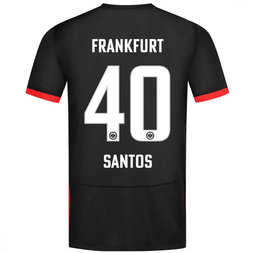 Women Football Kauã Santos #40 Black Away Jersey 2024/25 T-Shirt Australia