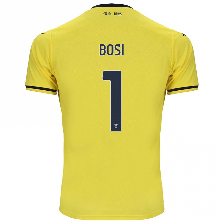 Women Football Gioele Bosi #1 Yellow Away Jersey 2024/25 T-Shirt Australia