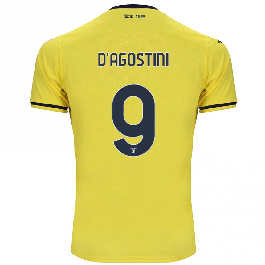 Women Football Lorenzo D'agostini #9 Yellow Away Jersey 2024/25 T-Shirt Australia