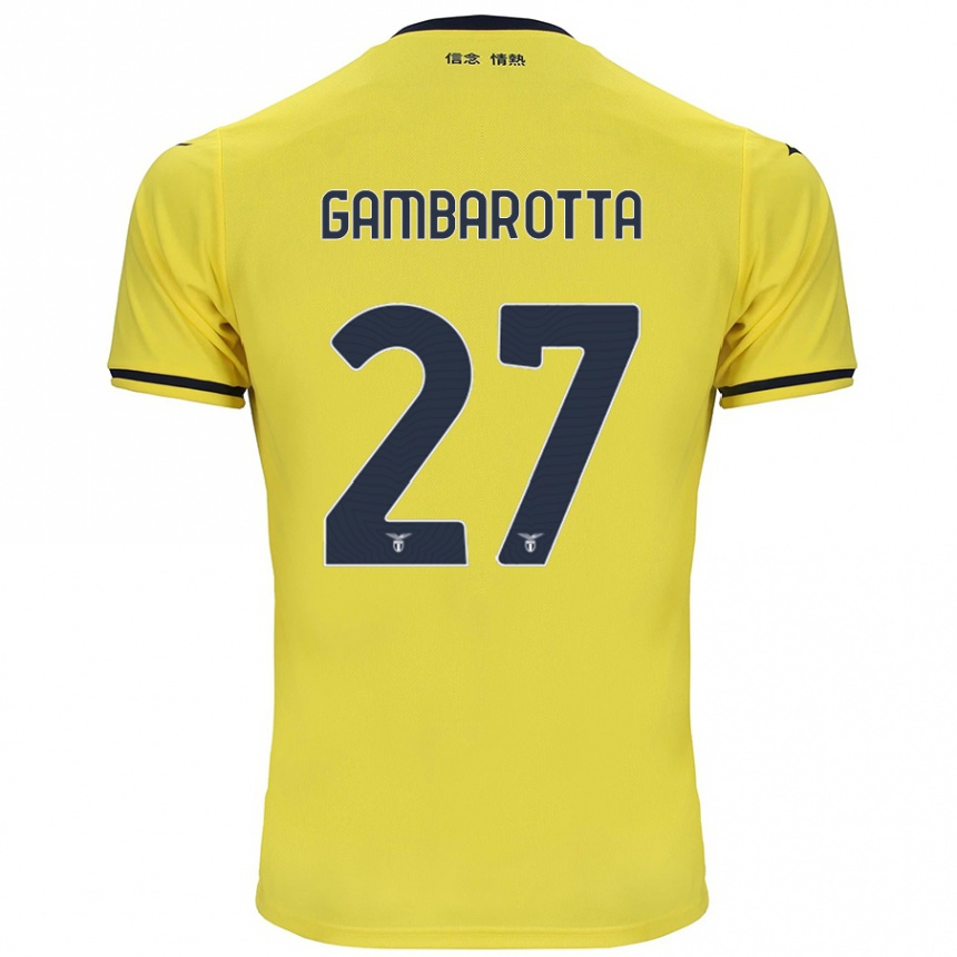 Women Football Margot Gambarotta #27 Yellow Away Jersey 2024/25 T-Shirt Australia