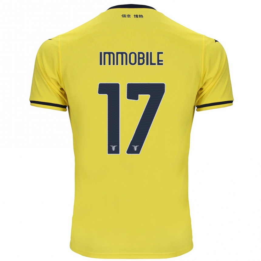 Women Football Ciro Immobile #17 Yellow Away Jersey 2024/25 T-Shirt Australia