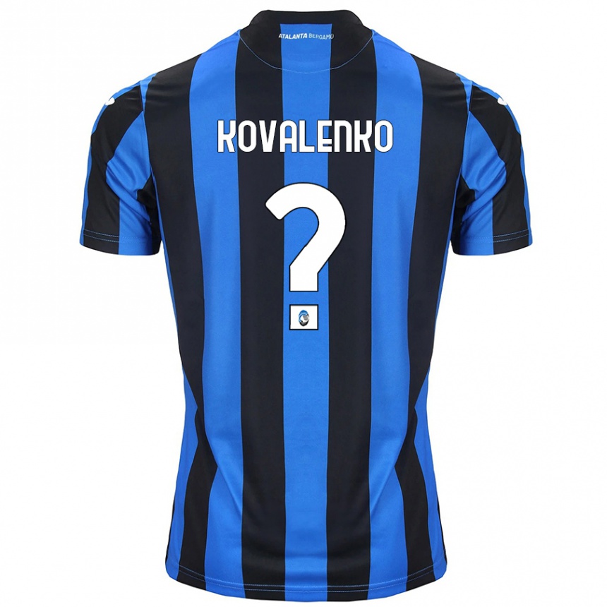 Kids Football Viktor Kovalenko #0 Blue Black Home Jersey 2024/25 T-Shirt Australia