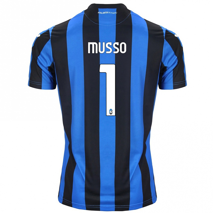 Kids Football Juan Musso #1 Blue Black Home Jersey 2024/25 T-Shirt Australia