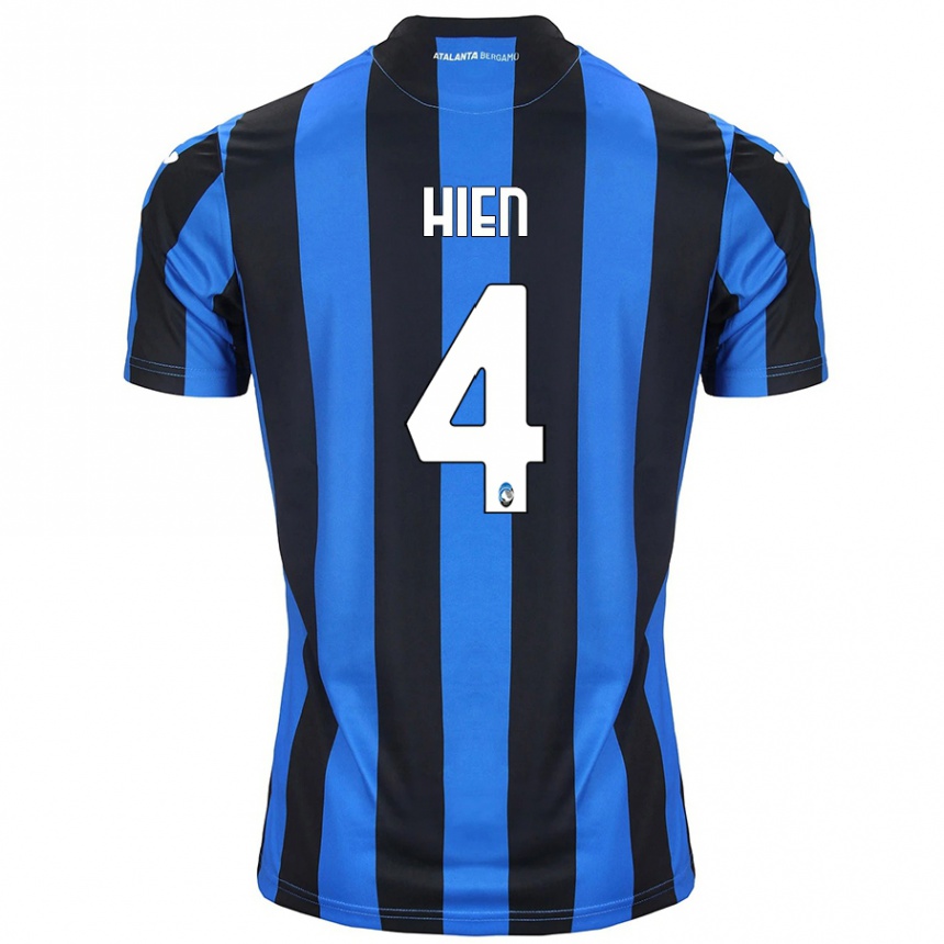 Kids Football Isak Hien #4 Blue Black Home Jersey 2024/25 T-Shirt Australia