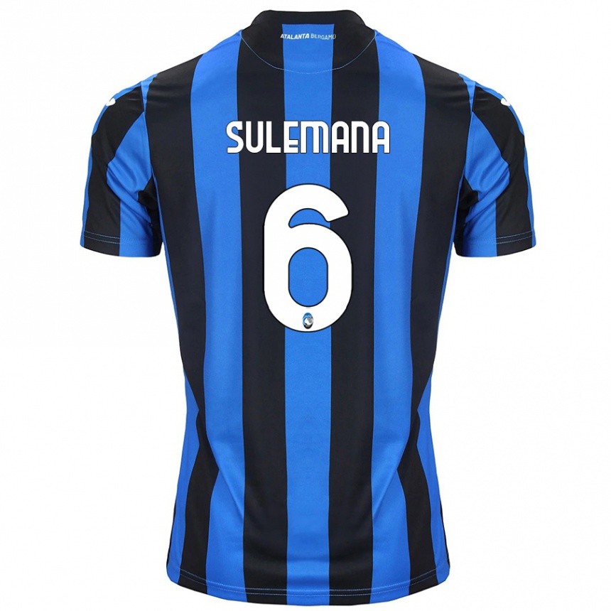 Kids Football Ibrahim Sulemana #6 Blue Black Home Jersey 2024/25 T-Shirt Australia