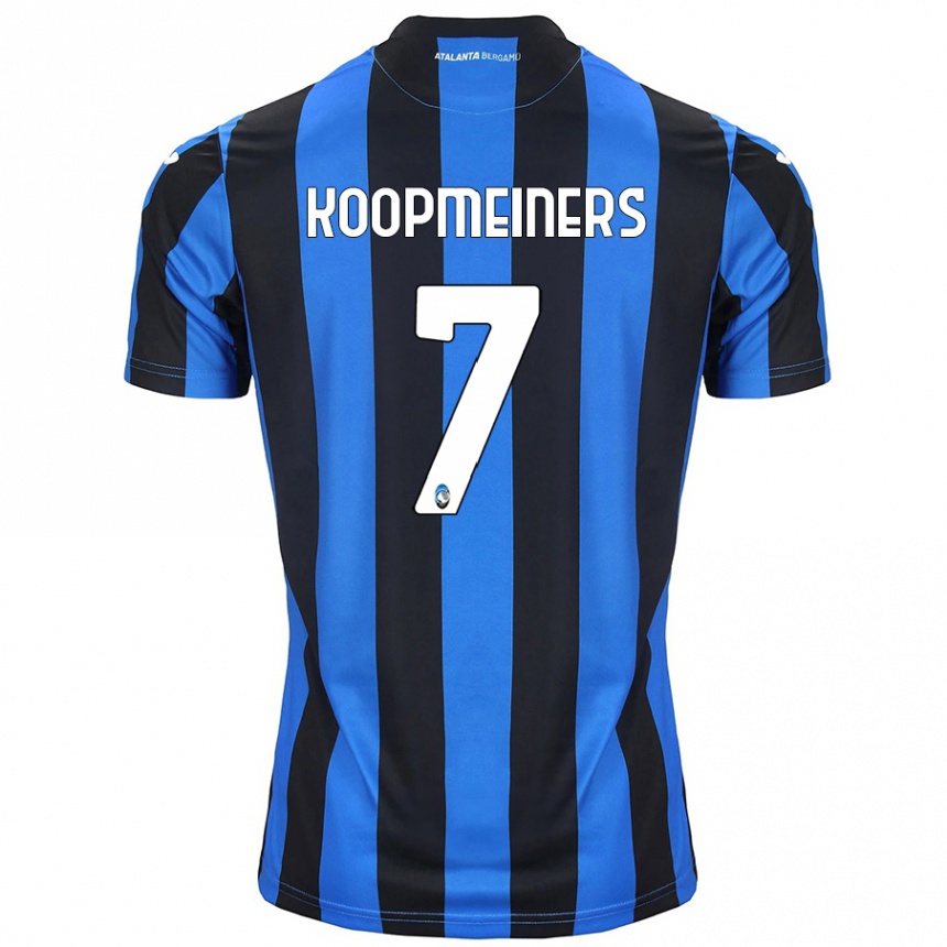 Kids Football Teun Koopmeiners #7 Blue Black Home Jersey 2024/25 T-Shirt Australia