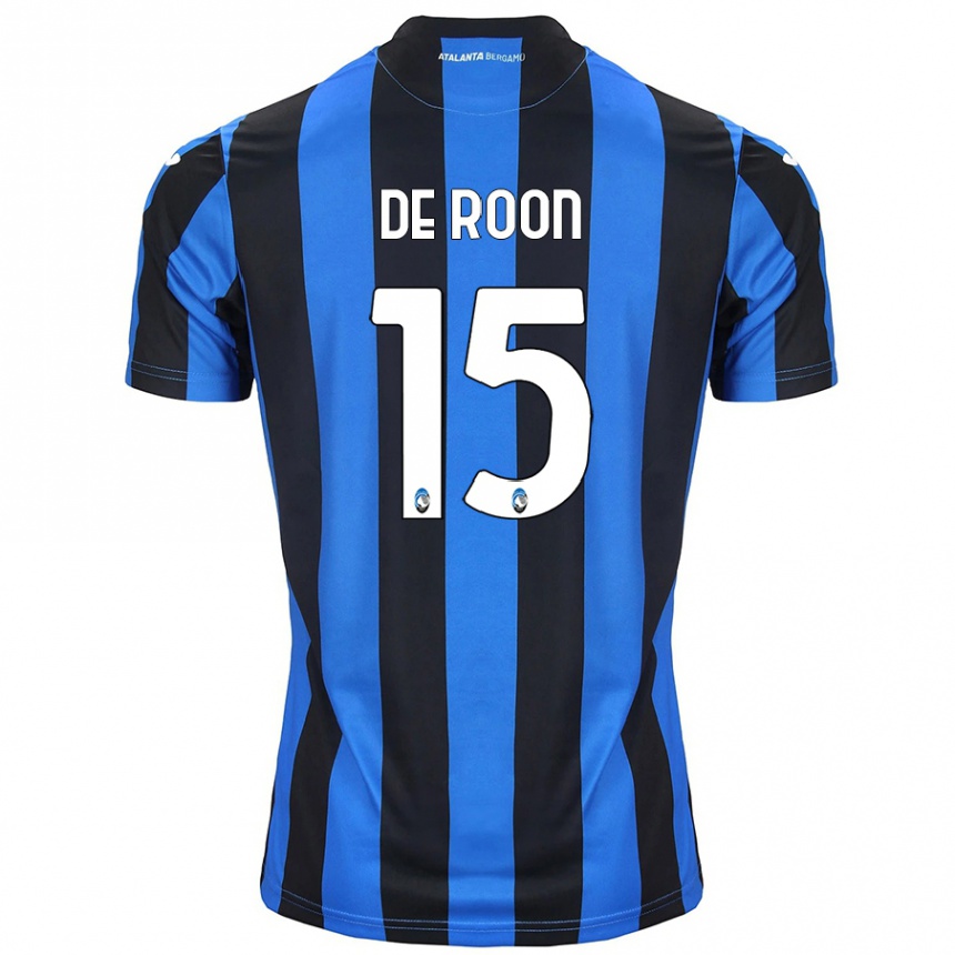 Kids Football Marten De Roon #15 Blue Black Home Jersey 2024/25 T-Shirt Australia