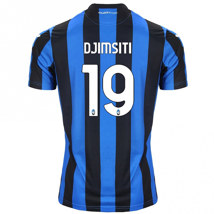 Kids Football Berat Djimsiti #19 Blue Black Home Jersey 2024/25 T-Shirt Australia