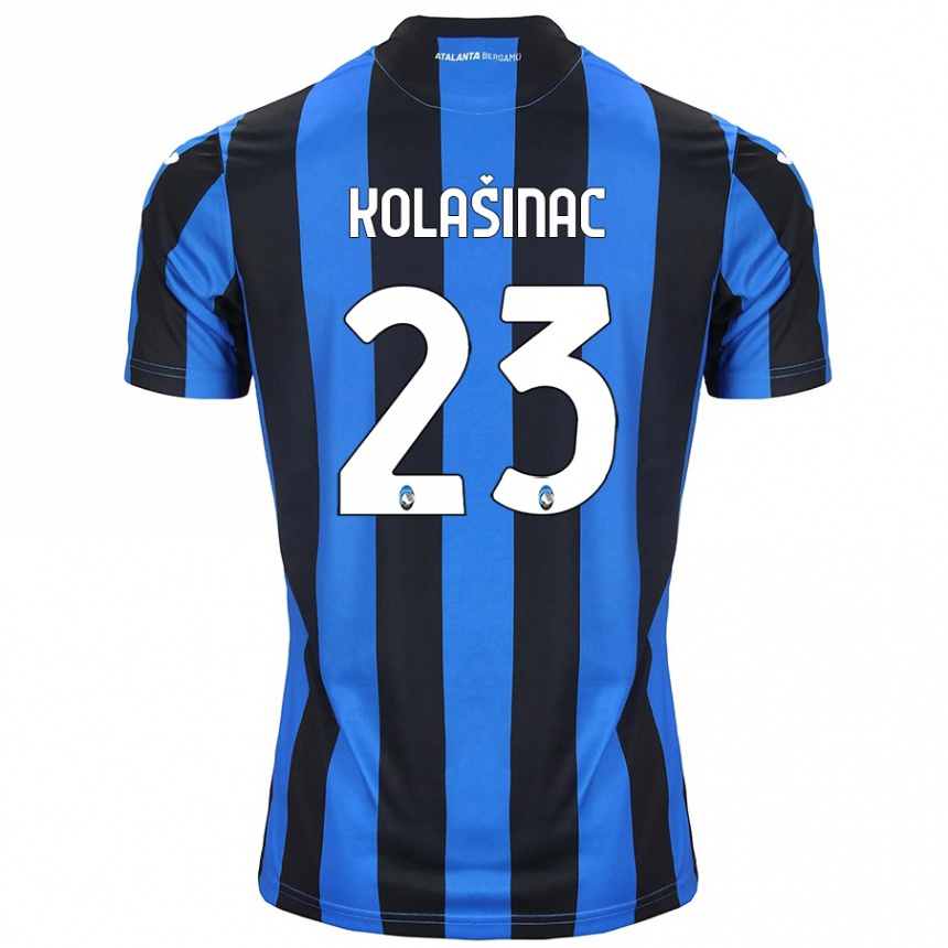 Kids Football Sead Kolasinac #23 Blue Black Home Jersey 2024/25 T-Shirt Australia