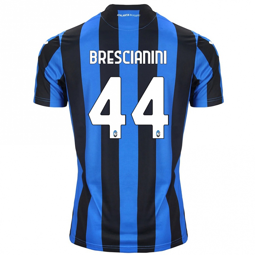 Kids Football Marco Brescianini #44 Blue Black Home Jersey 2024/25 T-Shirt Australia