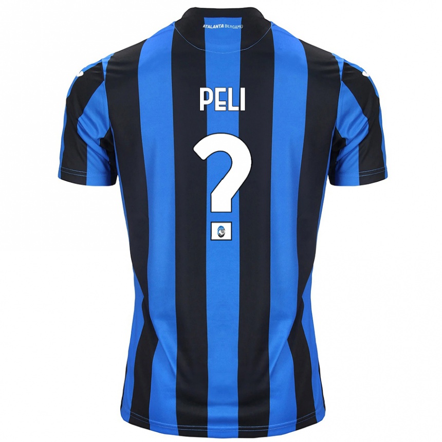 Kids Football Lorenzo Peli #0 Blue Black Home Jersey 2024/25 T-Shirt Australia