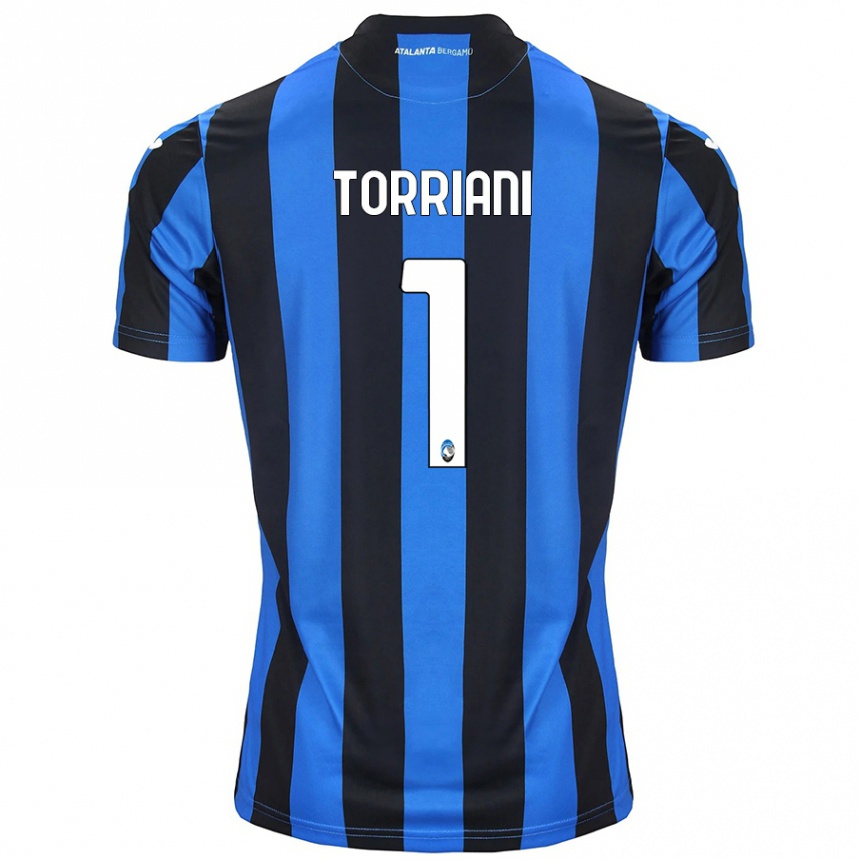 Kids Football Andrea Torriani #1 Blue Black Home Jersey 2024/25 T-Shirt Australia