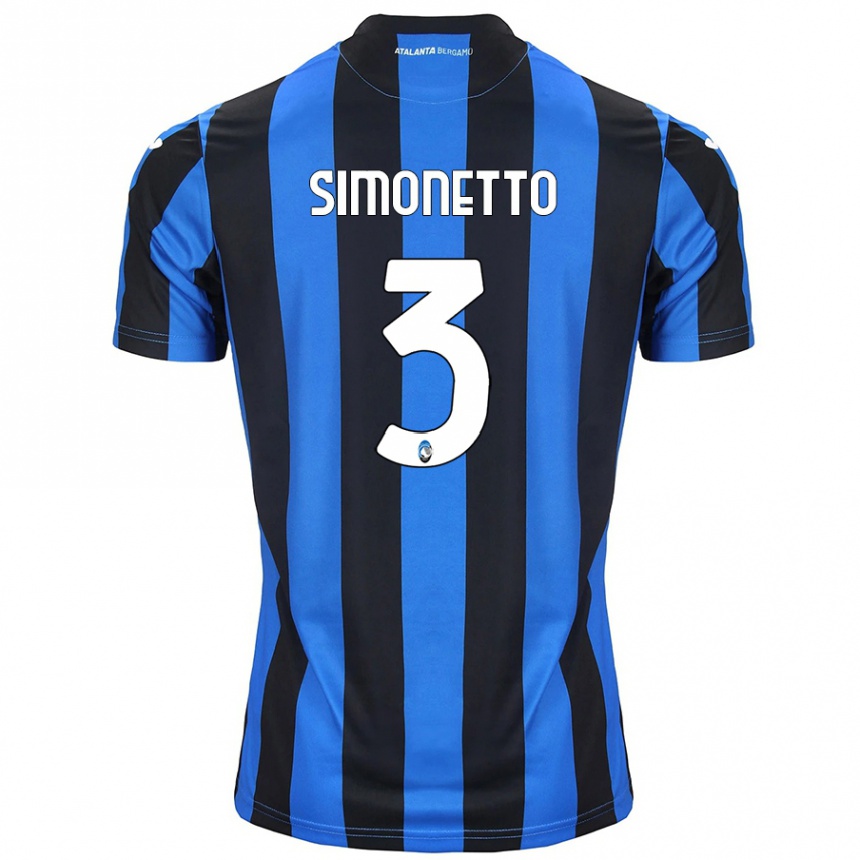 Kids Football Federico Simonetto #3 Blue Black Home Jersey 2024/25 T-Shirt Australia