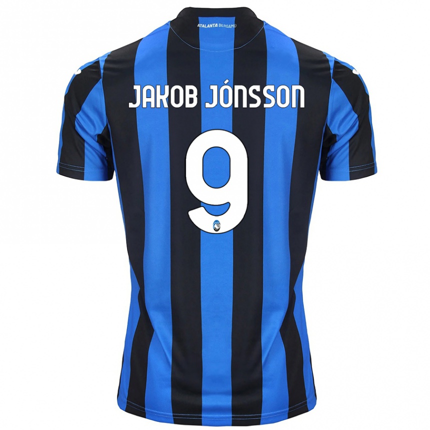 Kids Football Birkir Jakob Jónsson #9 Blue Black Home Jersey 2024/25 T-Shirt Australia