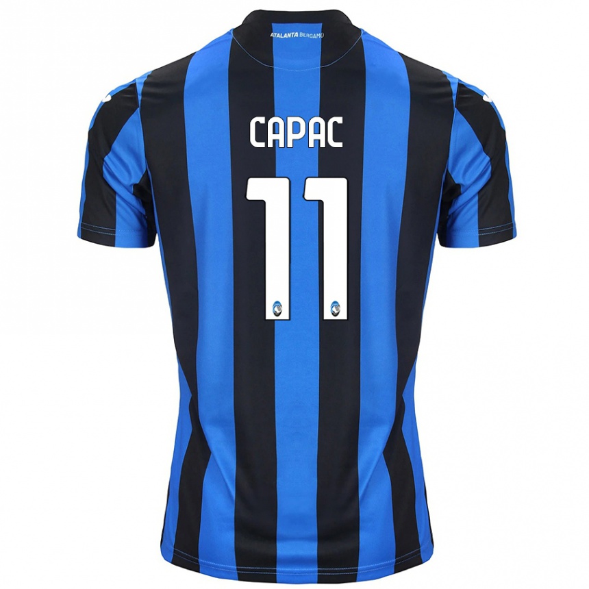 Kids Football Alexandru Capac #11 Blue Black Home Jersey 2024/25 T-Shirt Australia