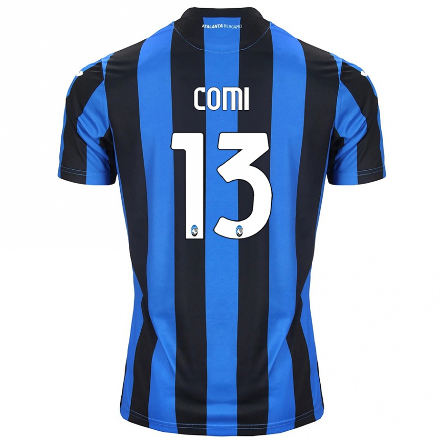 Kids Football Pietro Comi #13 Blue Black Home Jersey 2024/25 T-Shirt Australia