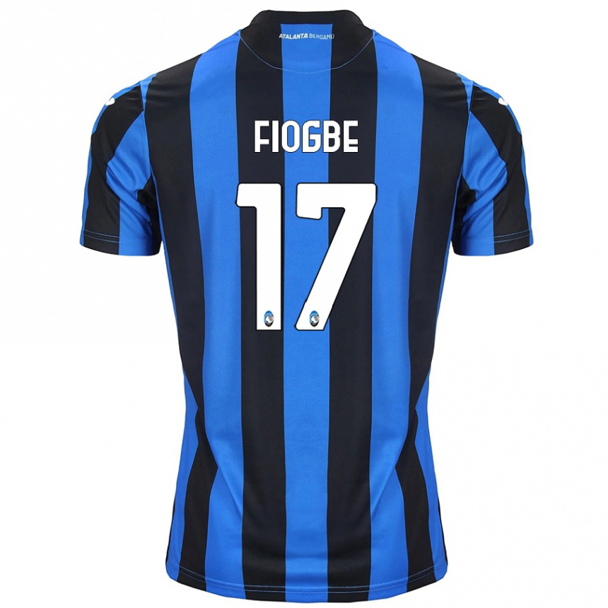 Kids Football Candas Fiogbe #17 Blue Black Home Jersey 2024/25 T-Shirt Australia