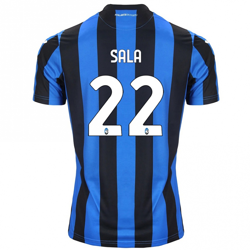 Kids Football Lorenzo Sala #22 Blue Black Home Jersey 2024/25 T-Shirt Australia