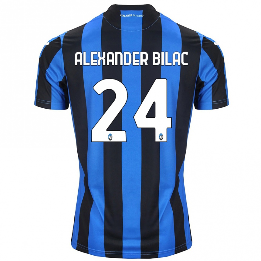 Kids Football Max Alexander Bilac #24 Blue Black Home Jersey 2024/25 T-Shirt Australia