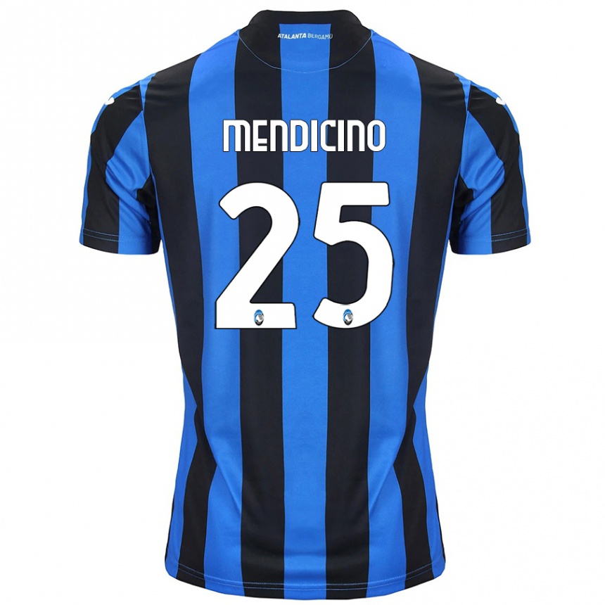 Kids Football Leonardo Mendicino #25 Blue Black Home Jersey 2024/25 T-Shirt Australia