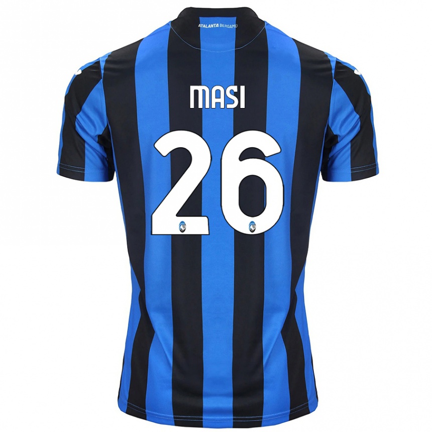 Kids Football Alberto Masi #26 Blue Black Home Jersey 2024/25 T-Shirt Australia