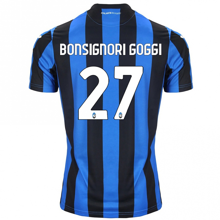 Kids Football Lorenzo Bonsignori Goggi #27 Blue Black Home Jersey 2024/25 T-Shirt Australia