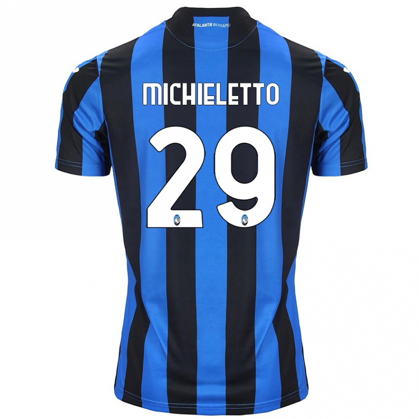 Kids Football Andrea Michieletto #29 Blue Black Home Jersey 2024/25 T-Shirt Australia