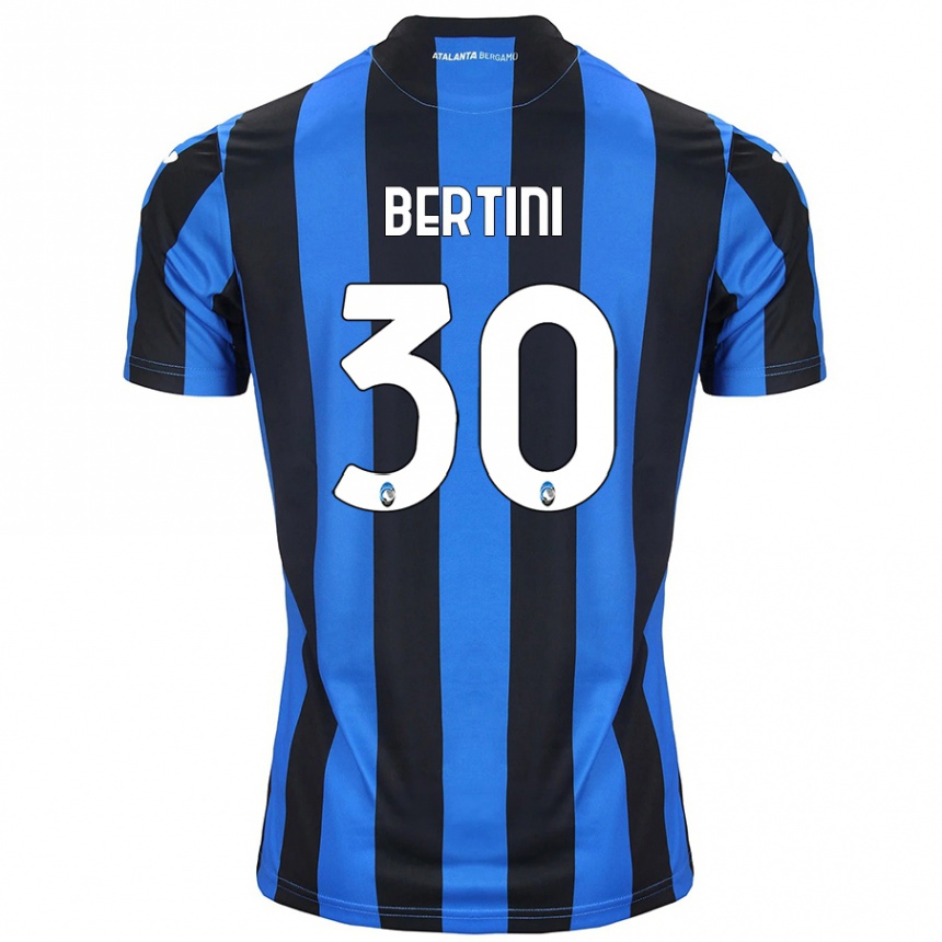 Kids Football Tommaso Bertini #30 Blue Black Home Jersey 2024/25 T-Shirt Australia