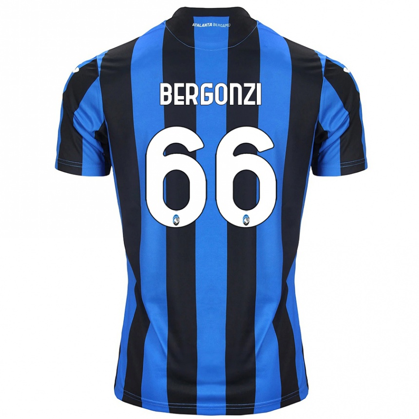 Kids Football Federico Bergonzi #66 Blue Black Home Jersey 2024/25 T-Shirt Australia