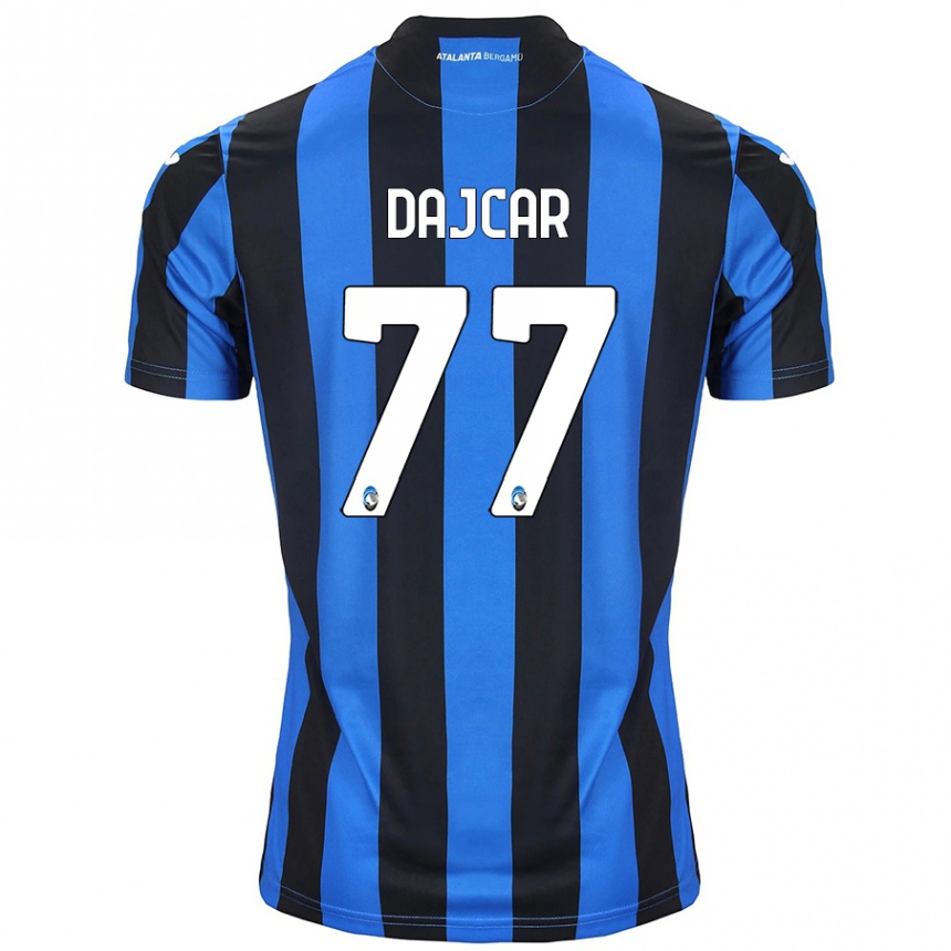 Kids Football Matevz Dajcar #77 Blue Black Home Jersey 2024/25 T-Shirt Australia