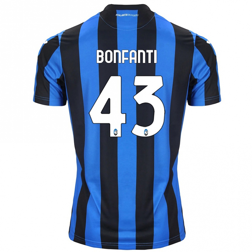 Kids Football Giovanni Bonfanti #43 Blue Black Home Jersey 2024/25 T-Shirt Australia