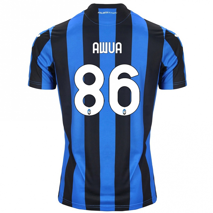 Kids Football Theophilus Awua #86 Blue Black Home Jersey 2024/25 T-Shirt Australia