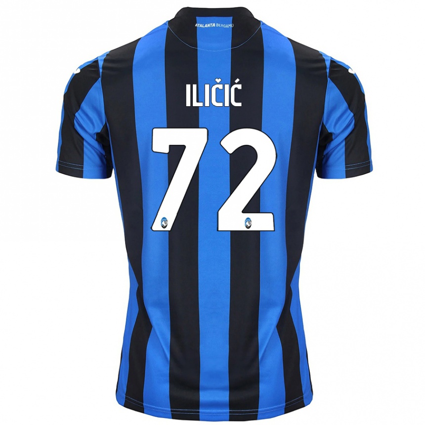 Kids Football Josip Ilicic #72 Blue Black Home Jersey 2024/25 T-Shirt Australia