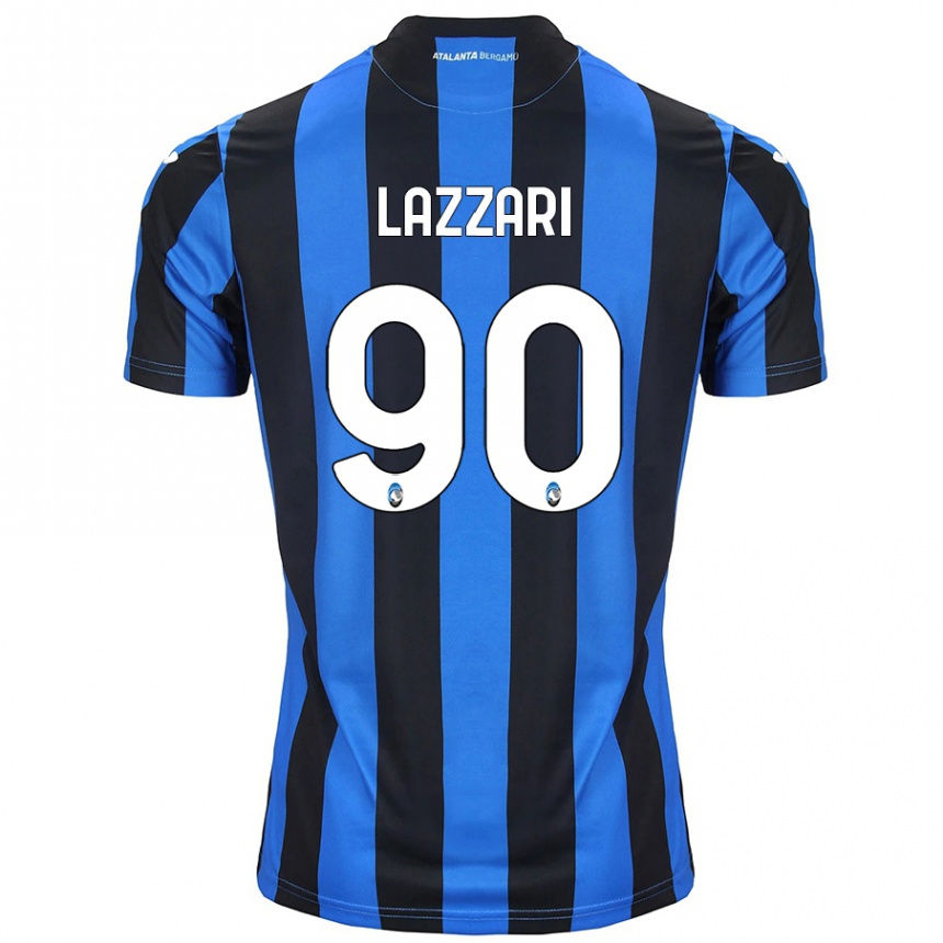 Kids Football Ilaria Lazzari #90 Blue Black Home Jersey 2024/25 T-Shirt Australia