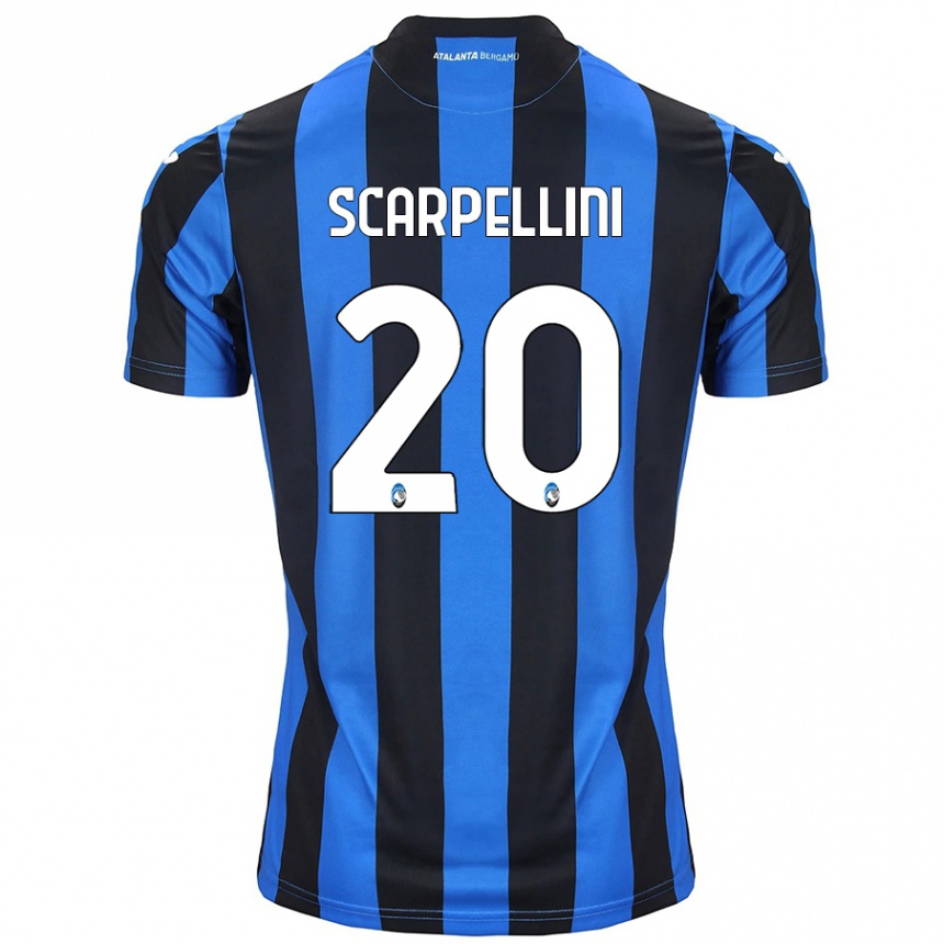 Kids Football Andrea Scarpellini #20 Blue Black Home Jersey 2024/25 T-Shirt Australia