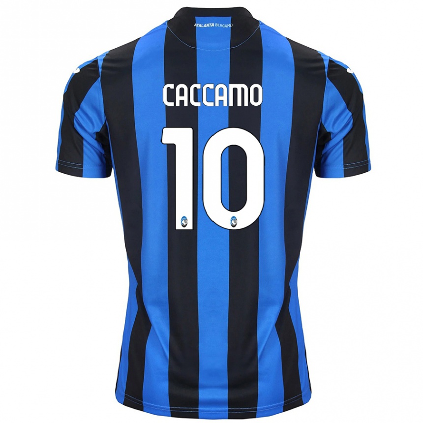 Kids Football Patrizia Caccamo #10 Blue Black Home Jersey 2024/25 T-Shirt Australia