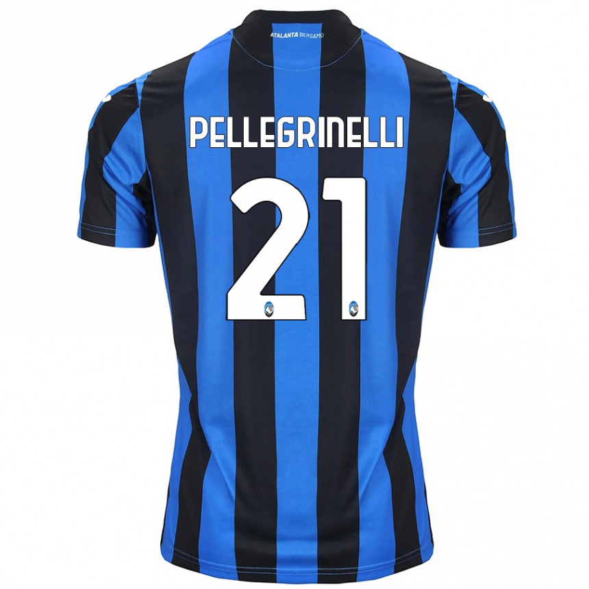 Kids Football Giorgia Pellegrinelli #21 Blue Black Home Jersey 2024/25 T-Shirt Australia