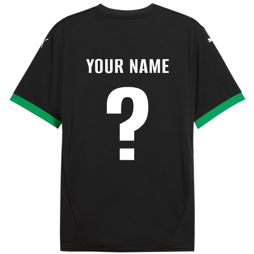 Kids Football Your Name #0 Black Dark Green Home Jersey 2024/25 T-Shirt Australia