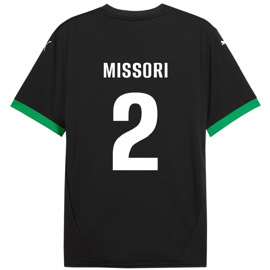 Kids Football Filippo Missori #2 Black Dark Green Home Jersey 2024/25 T-Shirt Australia