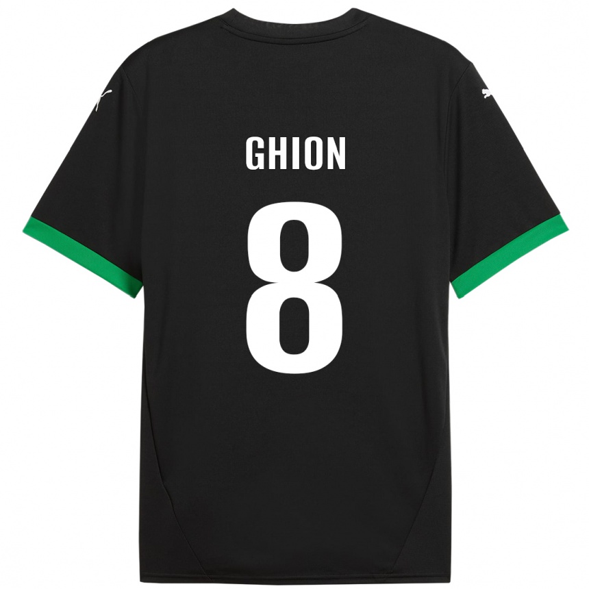 Kids Football Andrea Ghion #8 Black Dark Green Home Jersey 2024/25 T-Shirt Australia