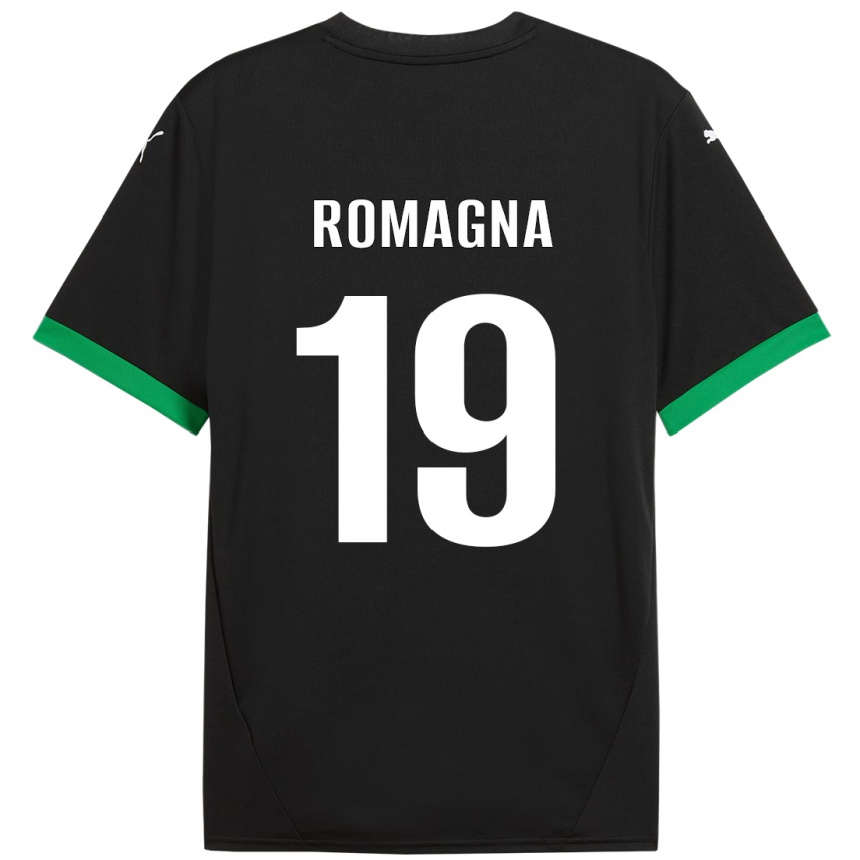 Kids Football Filippo Romagna #19 Black Dark Green Home Jersey 2024/25 T-Shirt Australia