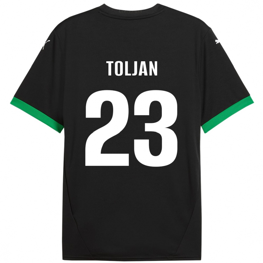 Kids Football Jeremy Toljan #23 Black Dark Green Home Jersey 2024/25 T-Shirt Australia