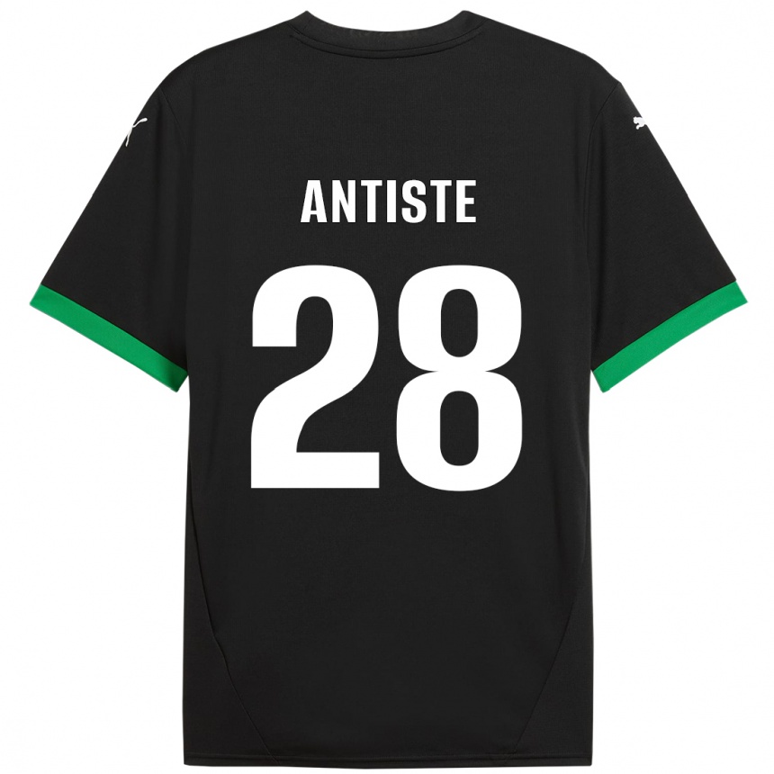 Kids Football Janis Antiste #28 Black Dark Green Home Jersey 2024/25 T-Shirt Australia