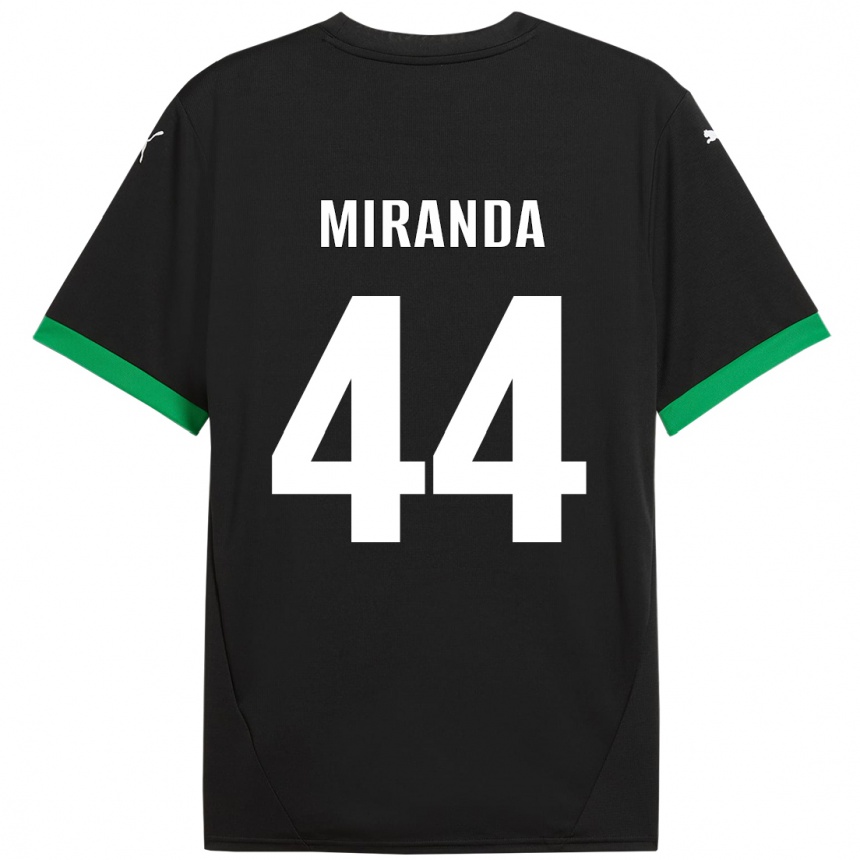 Kids Football Kevin Miranda #44 Black Dark Green Home Jersey 2024/25 T-Shirt Australia