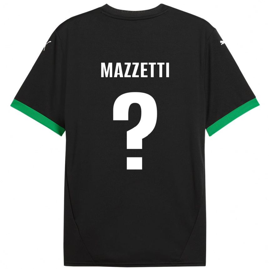 Kids Football Riccardo Mazzetti #0 Black Dark Green Home Jersey 2024/25 T-Shirt Australia