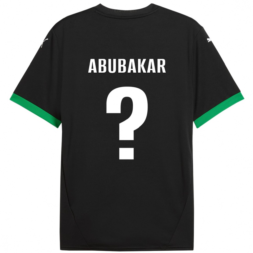 Kids Football Salim Abubakar #0 Black Dark Green Home Jersey 2024/25 T-Shirt Australia