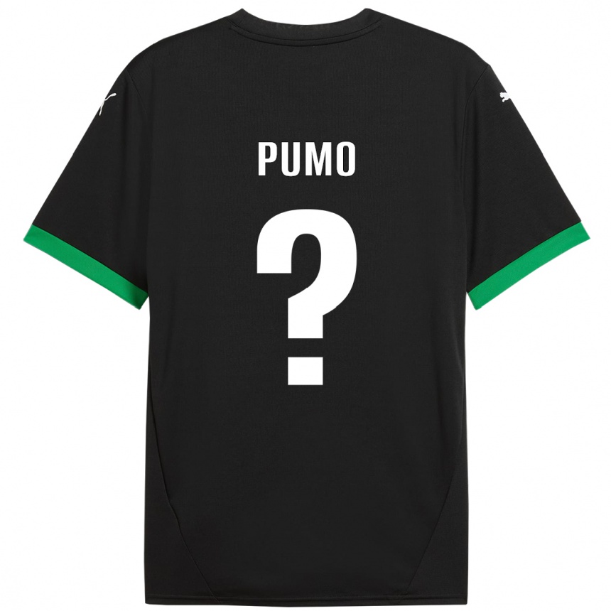 Kids Football Samuele Pumo #0 Black Dark Green Home Jersey 2024/25 T-Shirt Australia