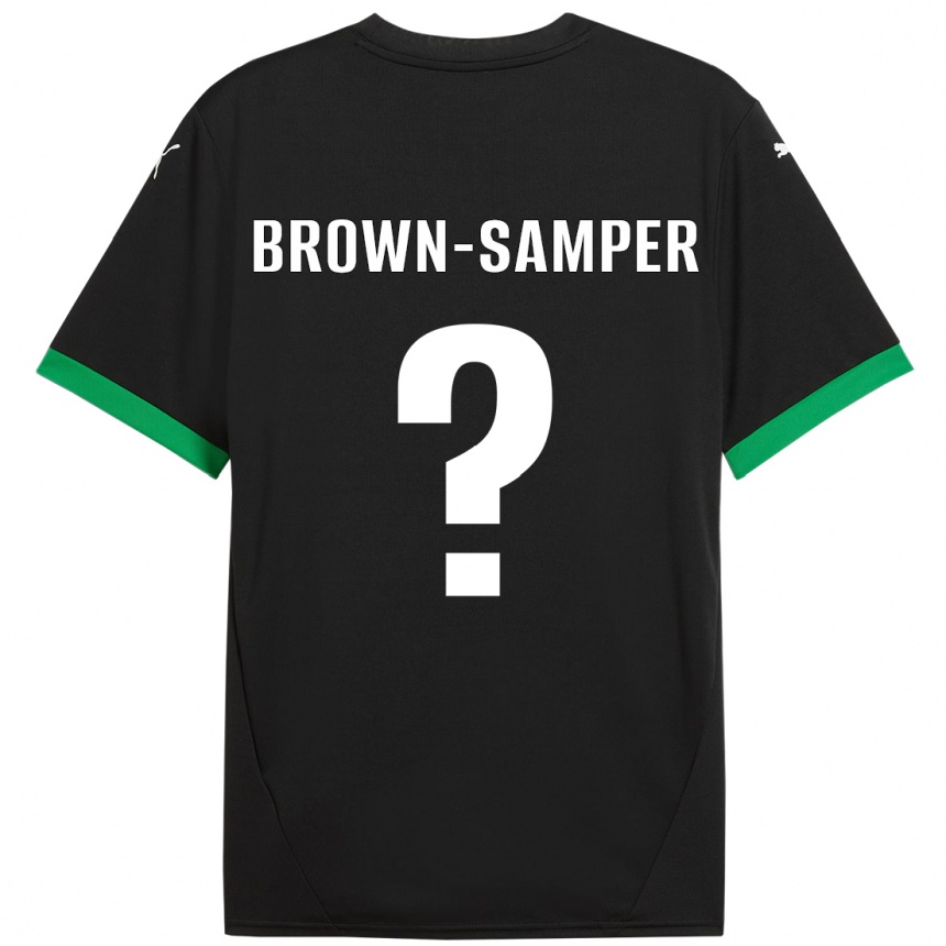 Kids Football Isaac Brown-Samper #0 Black Dark Green Home Jersey 2024/25 T-Shirt Australia