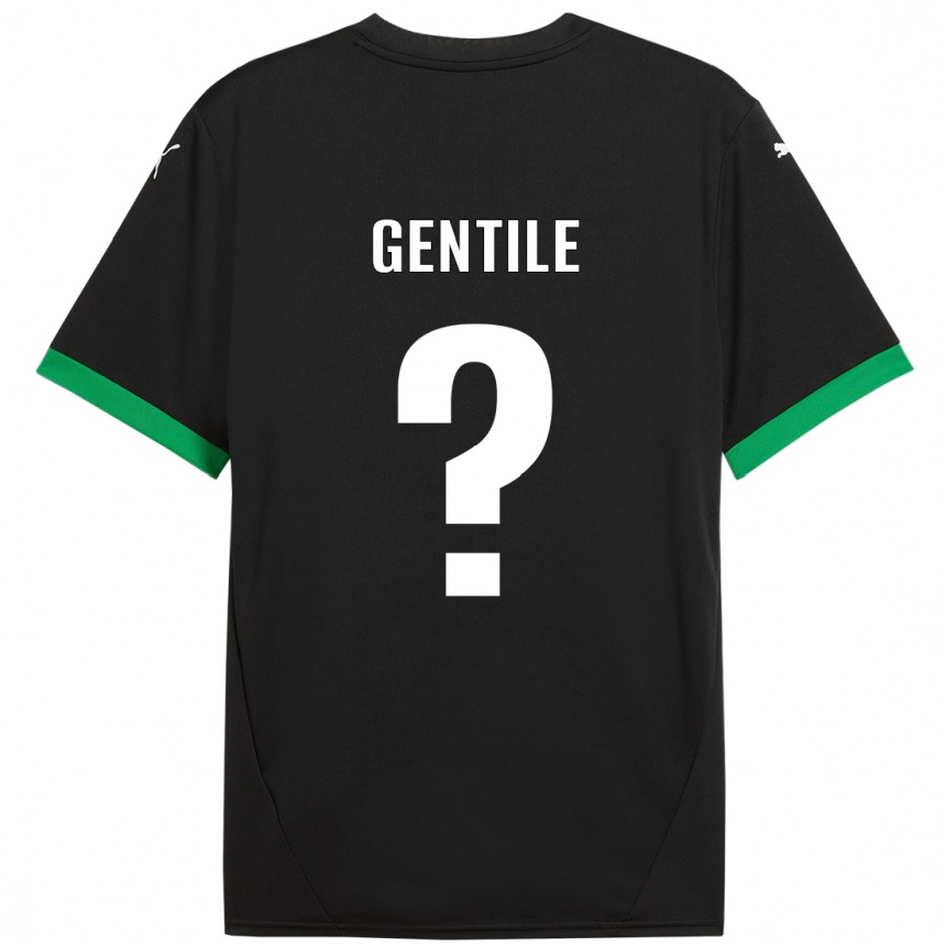 Kids Football Raffaele Gentile #0 Black Dark Green Home Jersey 2024/25 T-Shirt Australia