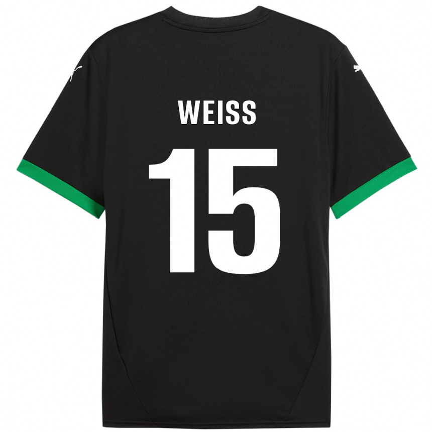 Kids Football David Weiss #15 Black Dark Green Home Jersey 2024/25 T-Shirt Australia